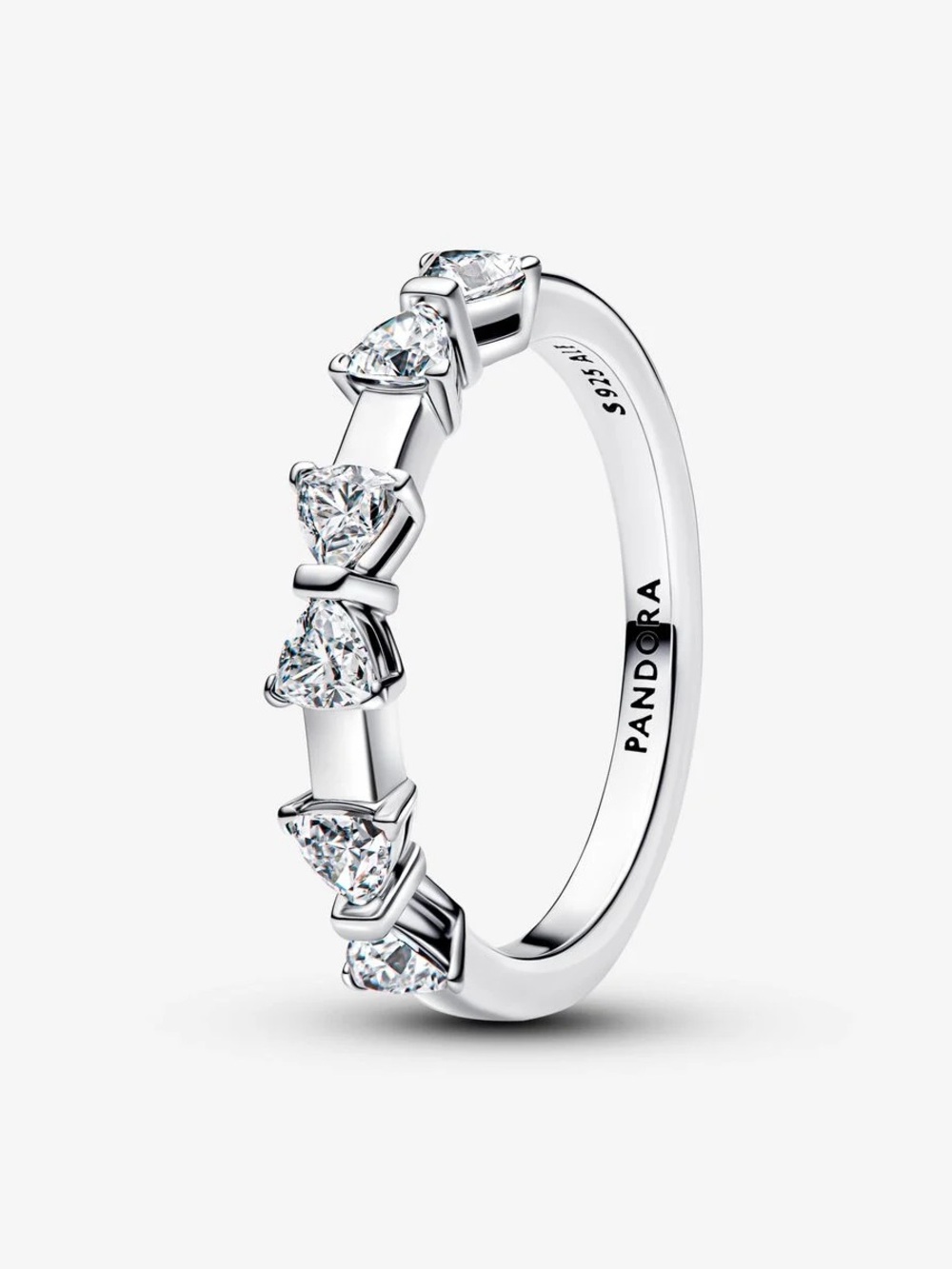 Pandora Silver Ring with Clear Stones